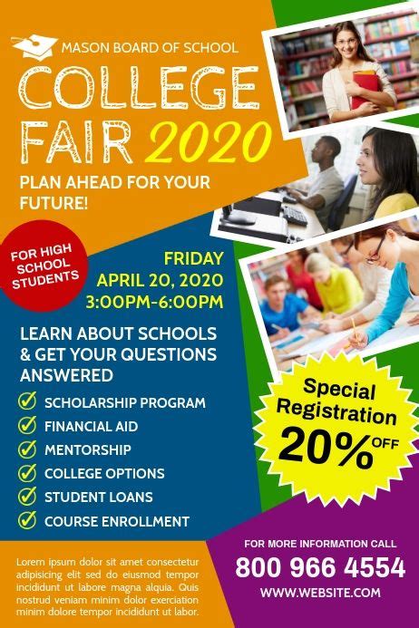 College Fair School Fair Education Poster School Posters