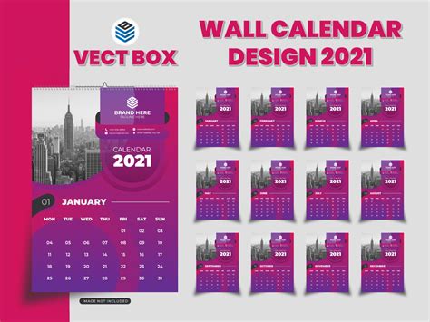 Wall Calendar Design 2021 By Wonder Studio On Dribbble