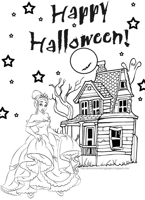 Disney Princess Halloween Coloring Pages Coloring Pages