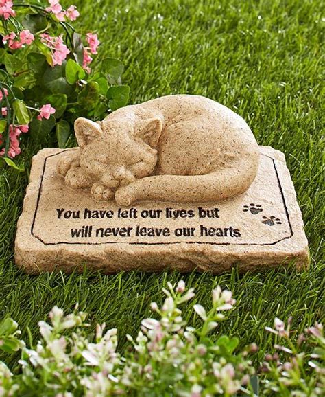 Within the cemetery proper is a solitary gray cat sitting on a bench, where his beloved. NEW Pet Memorial Garden Cemetary Grave Marker CAT Statue ...