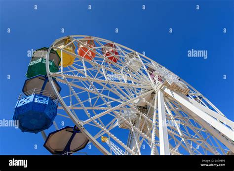 Colourful Fairground Funfair Old Fashioned Ferris Wheel Amusement Ride