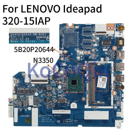 Placa Mãe Do Portátil Para Lenovo Ideapad Mainboard 320 15iap N3350