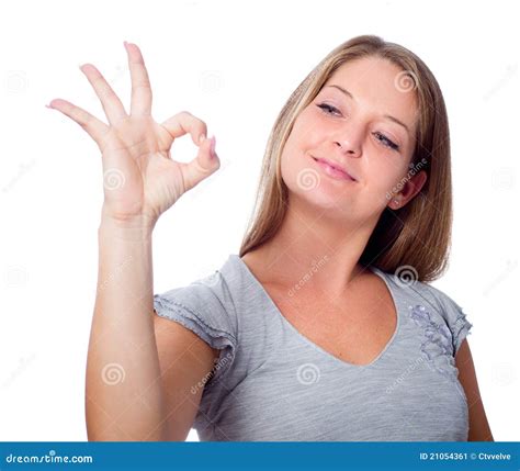 Okay Gesture Stock Image Image Of Expressing Gesticulating 21054361