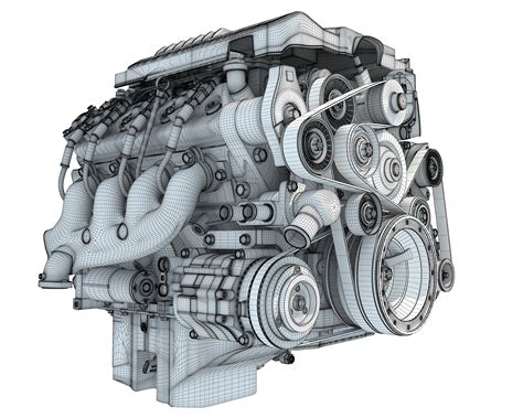 V8 Supercharged Engine 3d Model Turbosquid 1349299