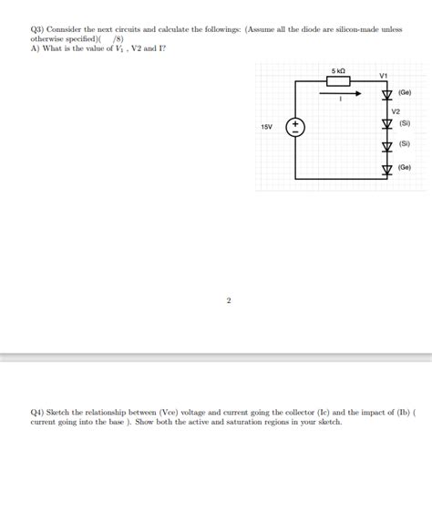 Solved Q3 Connsider The Next Circuits And Calculate The