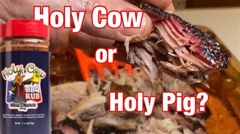 Meat Church Holy Cow Rub Smoked Pork Shoulder Weber Kettle Slow N Sear Youtube