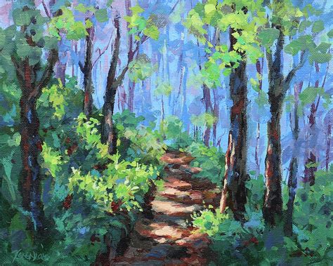 Along The Path Painting By Karen Ilari