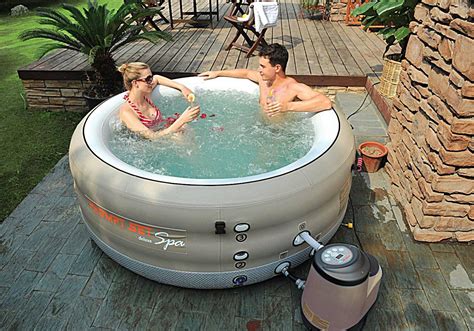 Prompt Deluxe Set Spa 4 Person Portable Inflatable Hot Tub 88 Jets Ebay