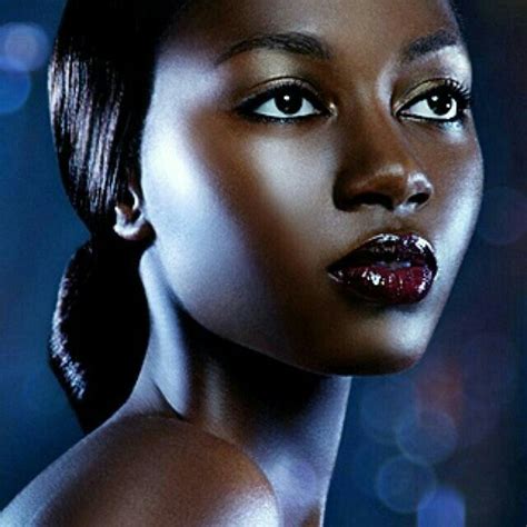 African American Jet Black Hair On Dark Skin Hair Style Lookbook For