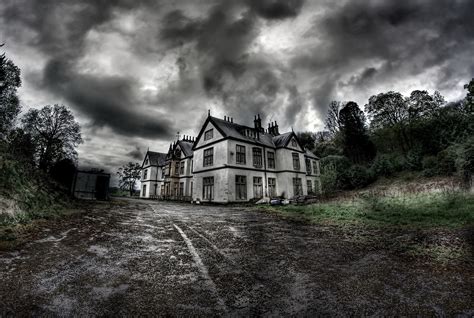 1920x1080 Resolution Horror House Monochrome 1080p Laptop Full Hd