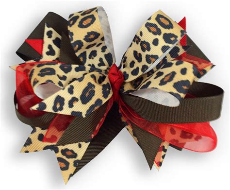 Red Leopard Cross Bow Hip Together