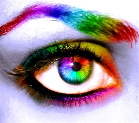 Rainbow Color Eye Makeup Yeux Arc En Ciel Couleur Yeux Yeux Magnifiques