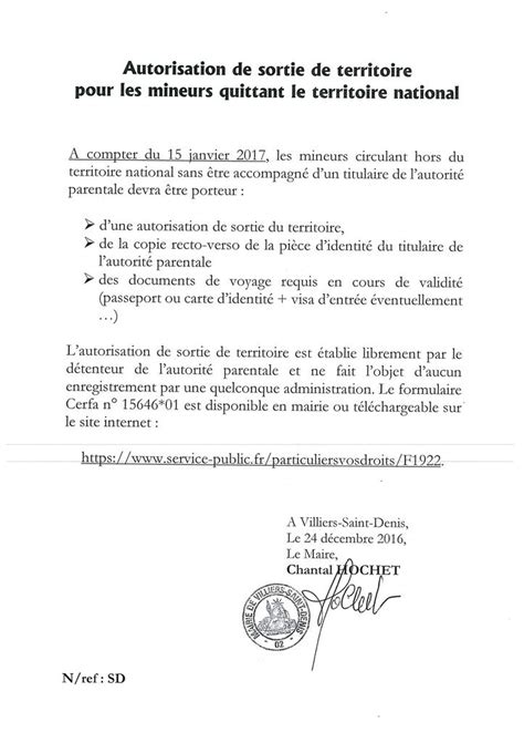 Lettre D Autorisation Parentale De Sortie Du Territoire Financial Report