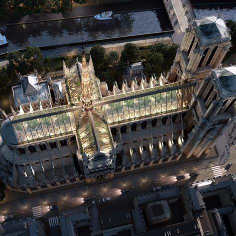 Miysis Studio Envisions Notre Dame With A Reconstructed Spire And Glass