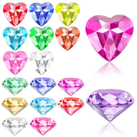 Buy 18 Pieces Big Size Acrylic Diamond Gems Toy Set Kids Summer Pool