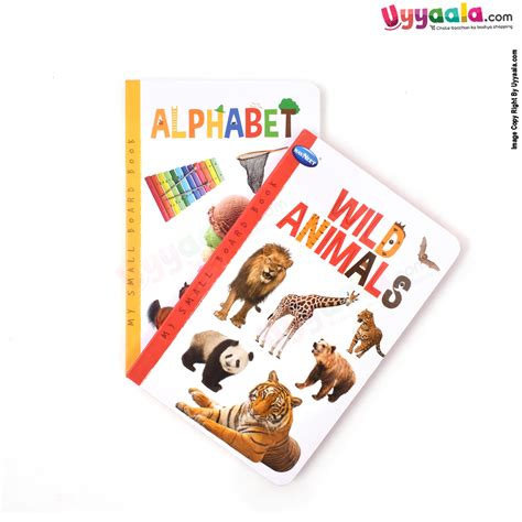 Navneet My Small Board Book Pack Of 2 Wild Animals And Alphabet 1 5