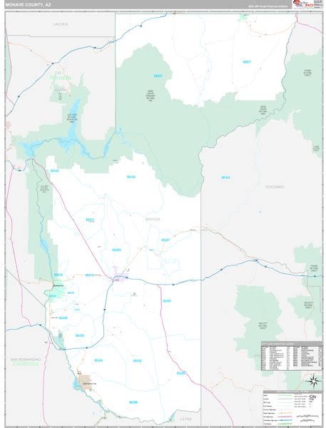 Mohave County Az Wall Map Premium Style By Marketmaps Mapsales