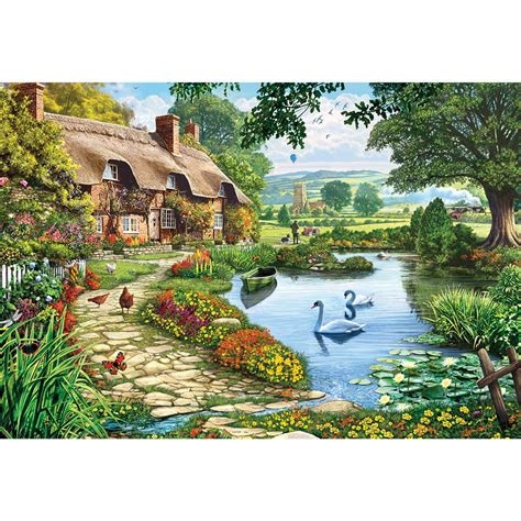 Cottage By The Lake 1000 Piece Jigsaw Puzzle Spilsbury