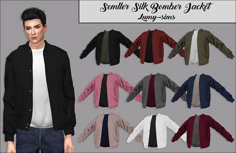 Semller Silk Bomber Jacket Lumy Sims