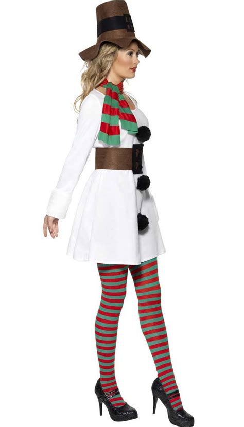 Cute Snow Woman Winter Wonderland Costume Womens Snowman Costume
