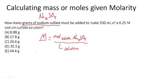 Molarity Example 2 Video Chemistry Ck 12 Foundation