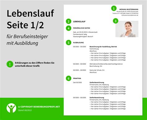 Lebenslauf-Muster: Auszubildende - BEWERBUNGSPROFI.NET