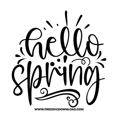 Hello Spring Free Svg And Png Free Cut Files Free Svg Download
