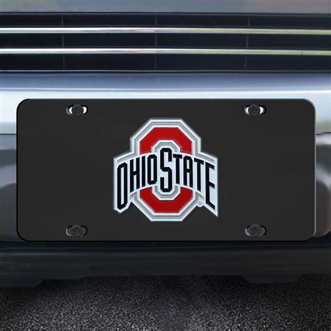 Fanmats Ohio State Buckeyes Black Diecast License Plate