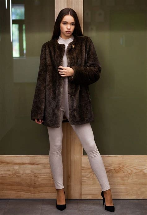 Luxury Faux Fur Coat Mink Cappuccino Exclusive Eco Furs By Etsy