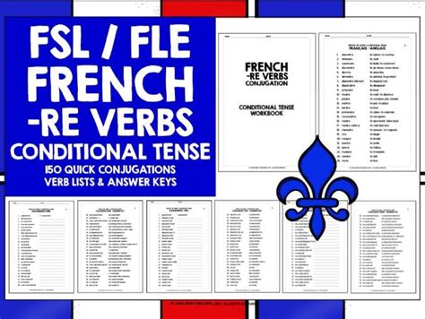 FRENCH RE VERBS CONJUGATION PRACTICE 4 Teaching Resources