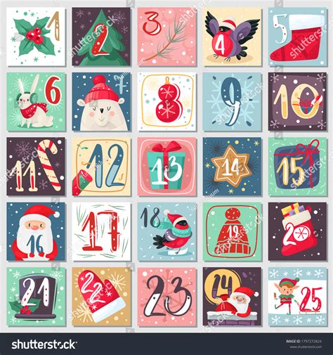 448 Advent Numbers Printable Images Stock Photos And Vectors Shutterstock