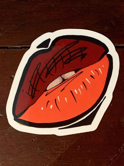 Vinyl Lip Sticker Etsy