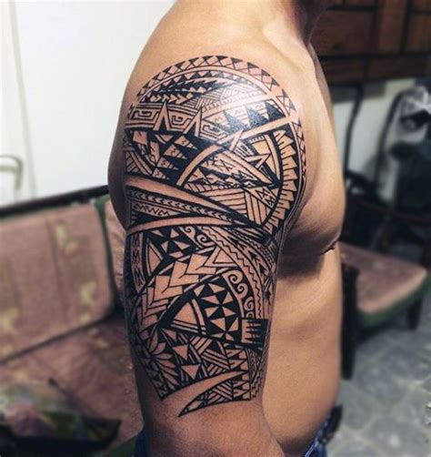 Half sleeve celtic tattoo arm tattoo shoulder tattoo tribal tattoo. Tattoo Trends - Half Sleeve Maori Male Tattoo Design Ideas With Black Ink... - TattooViral.com ...