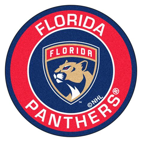 Fanmats® 18873 Nhl Florida Panthers Round Nylon Area Rug With Shield