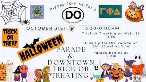 Downtown Parade And Trick Or Treating Main St Oneonta Ny 13820