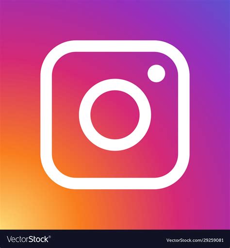 Instagram Gradient Logo With Color Royalty Free Vector Image