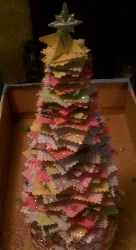 My Paper Christmas Tree From Another Pin I Used Scrapbook Paper With