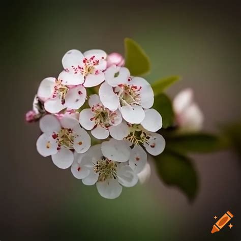 Close Up Picture Of A Hawthorn Flower