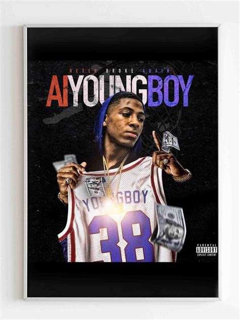 Youngboy Never Broke Again 38 Nba Poster Rap Album Covers Music