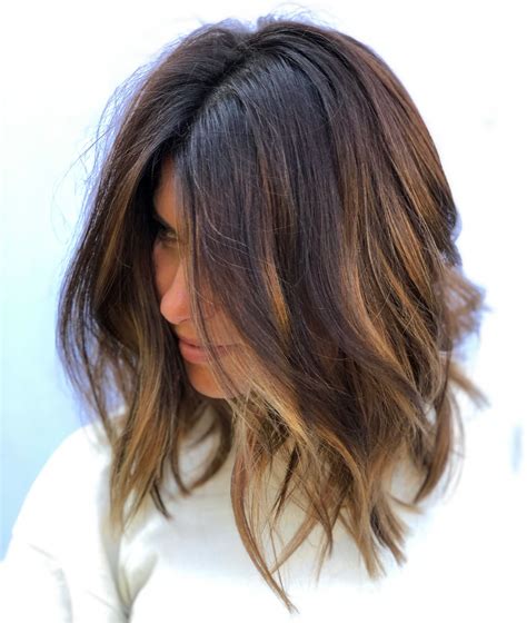 Texture And Dimension Brunette Lob Haircut Lob Haircut Brunette Lob