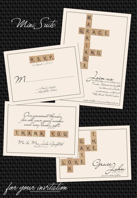 Scrabble Wedding Invitations Jenniemarieweddings