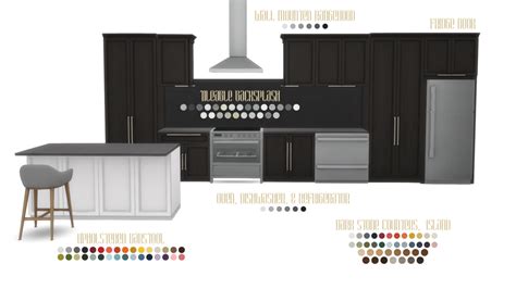 Mina Kitchen Contemporary Shaker Style Kitchen For Ts4 By Peacemaker