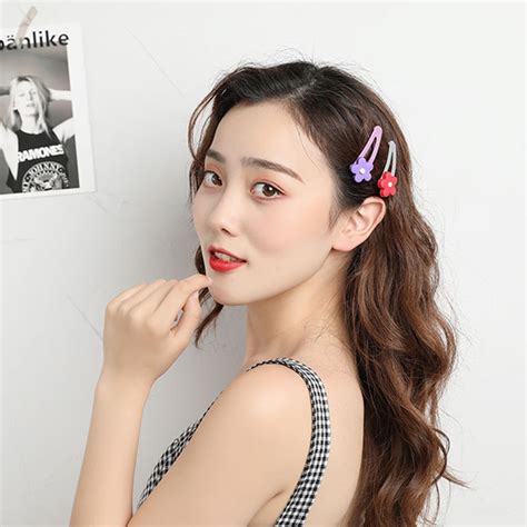 M Mism Cute Flowers Pottery Hair Clip For Women Girls Korean Style Hair Accessories Fashion Hyun