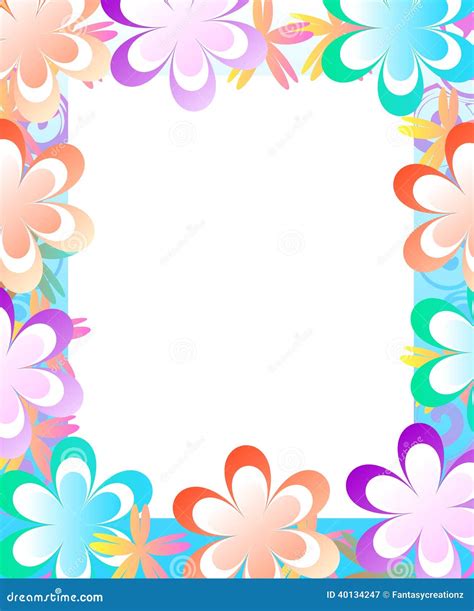 10 Colorful Border Designs Images Colorful Flower Border