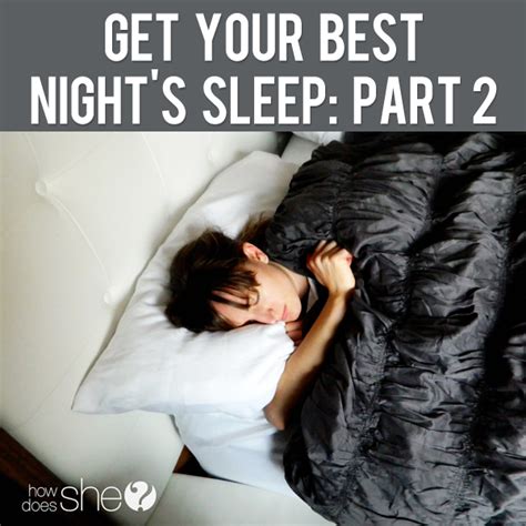 Get Your Best Nights Sleep