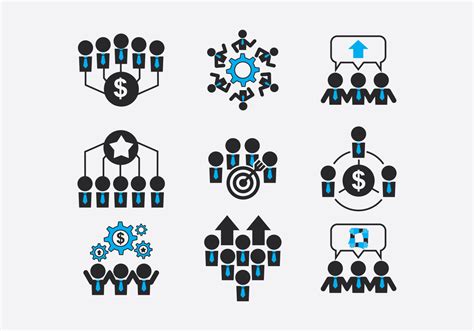 Working Together Icons 117260 Vector Art At Vecteezy