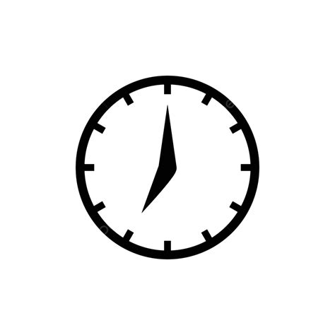 Clock Icon Black And White Clock Arrows Graphic Sign Pictogram Vector