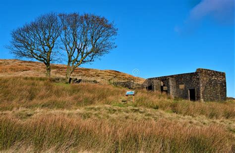 The Old Deserted Farmhouse Top Withens Haworth West Yorkshire Stock