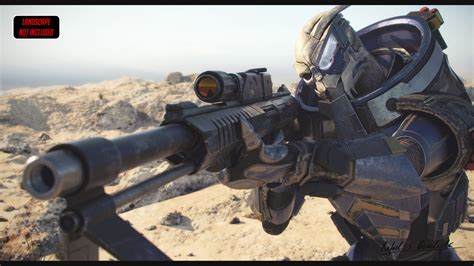 Mass Effect Garrus Vakarian With Black Widow Rifle 3d