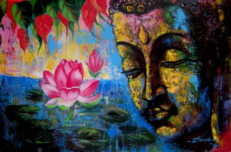 Buddha Buddha Art Painting Lotus Painting Buddha Painting